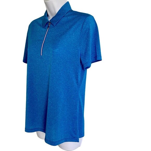 Callaway Women's Quarter Zip Short Sleeve Golf Shirt Opti Dry Size Medium NEW - Picture 4 of 10